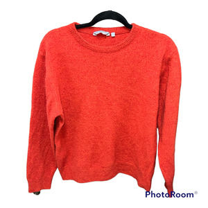 VINTAGE Wolsey Men's Angora Cashmere Wool Blend Orange Pullover Sweater Large